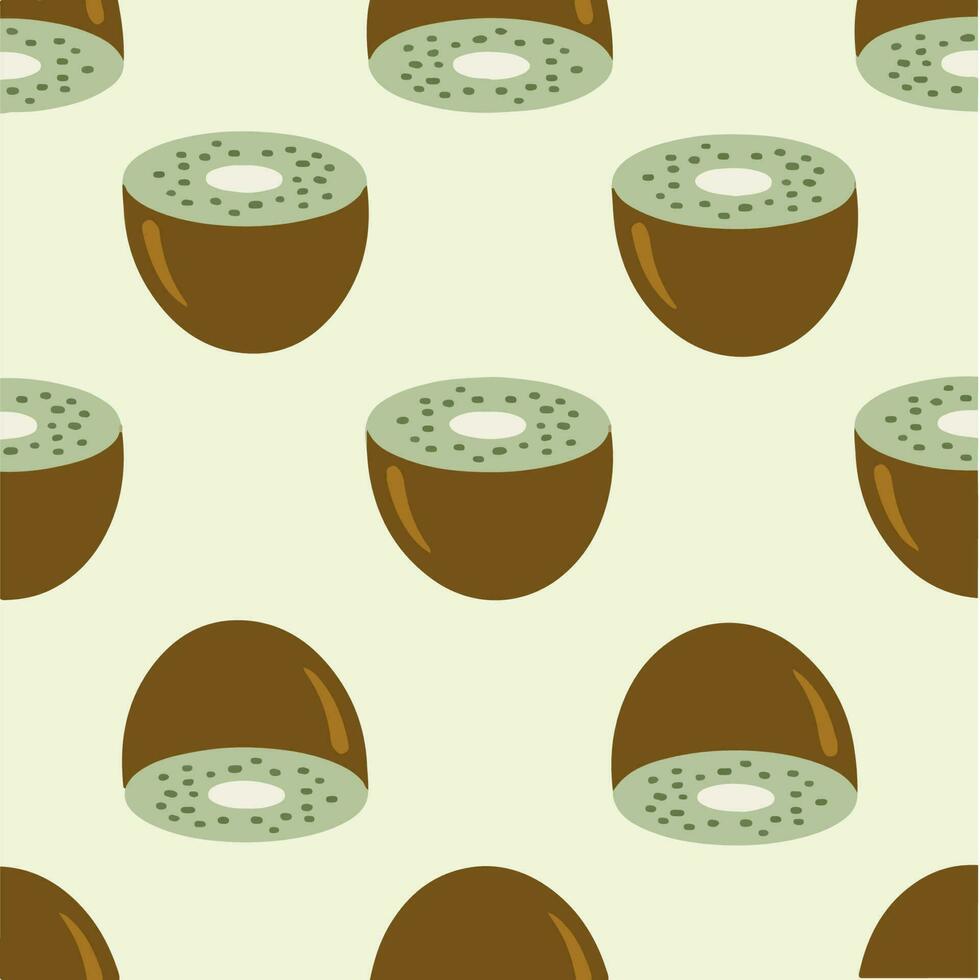 Kiwi Pattern Background. Social Media Post. Fruits Vector Illustration.