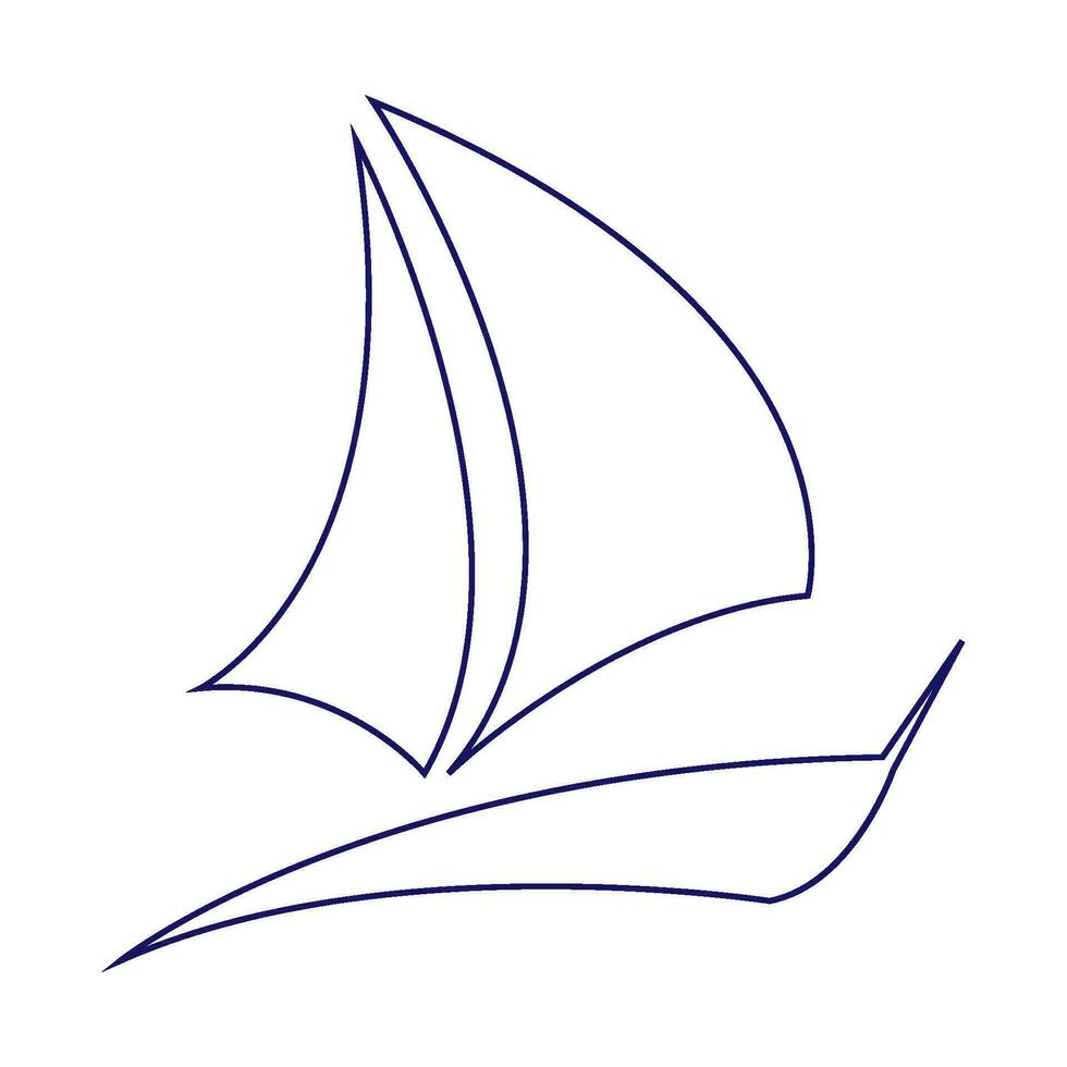 barco icono ilustración vector