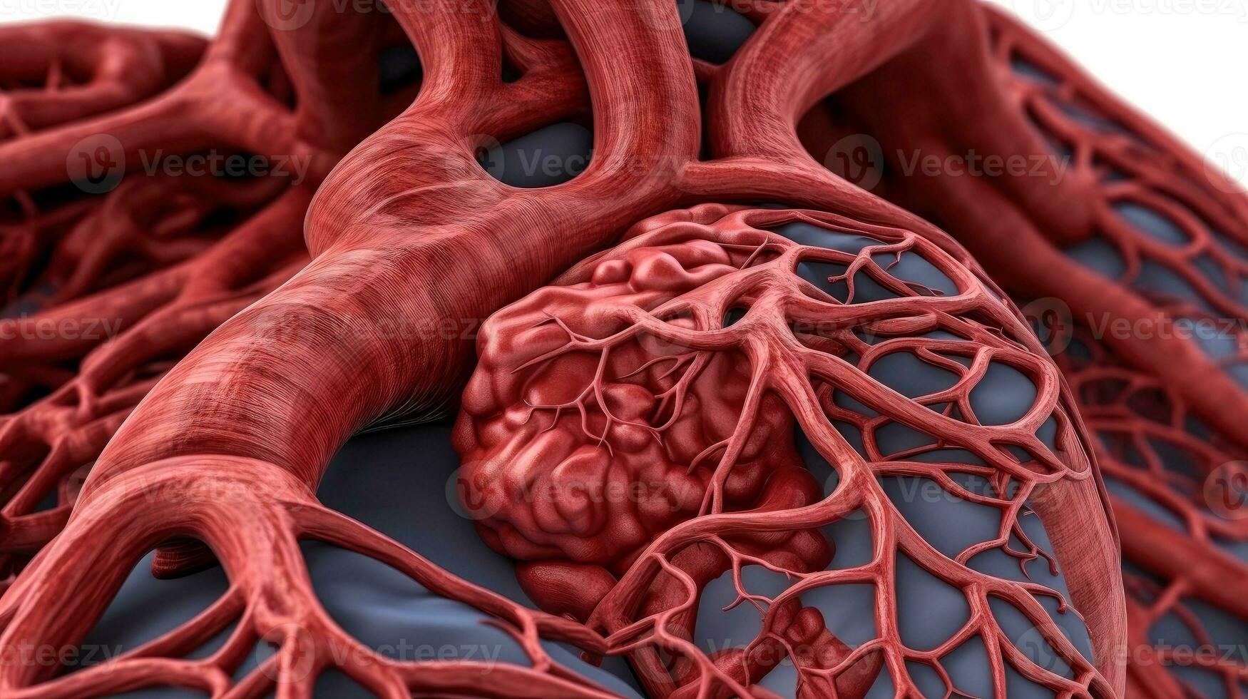 3D illustration mockup of the human organ system, Anatomy, Nervous, circulatory, digestive, excretory, urinary,and bone systems. Medical education concept, Generative AI illustration photo