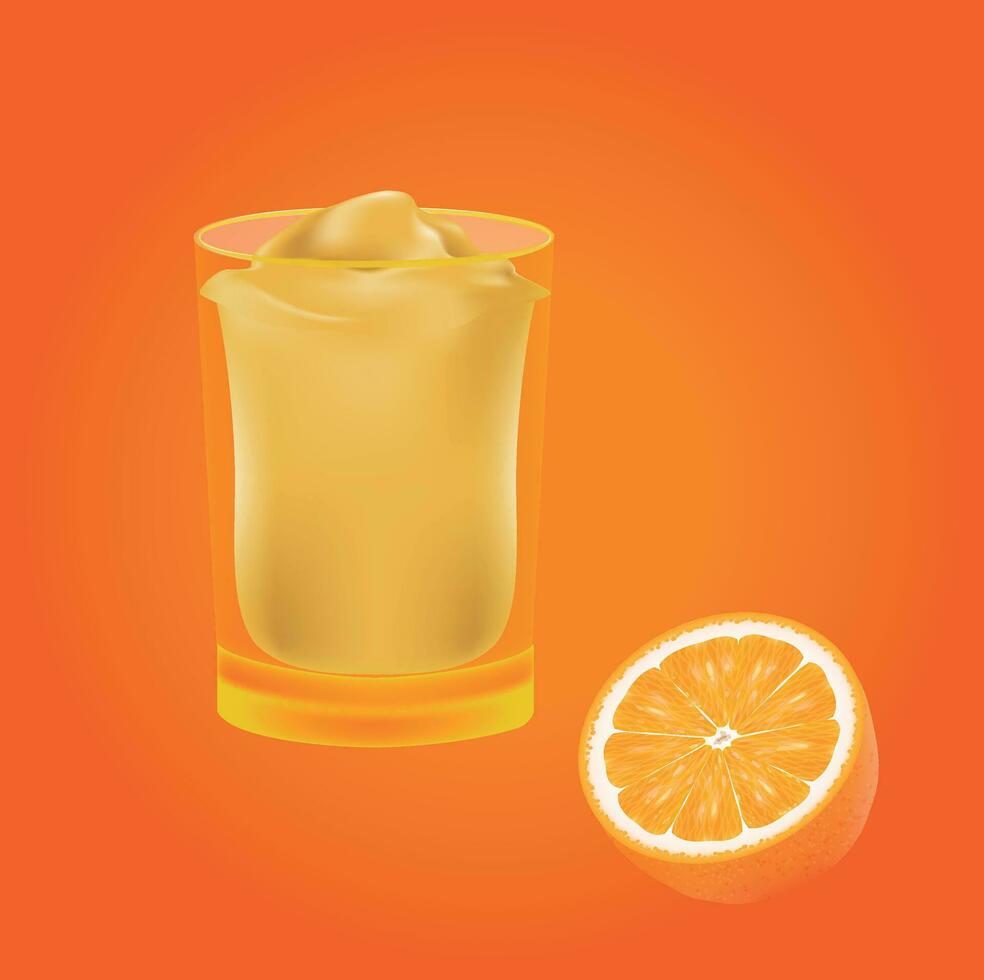 orange smoothie vector art