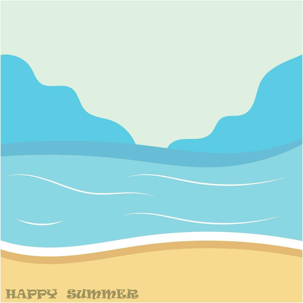 hello summer background vector and illustration