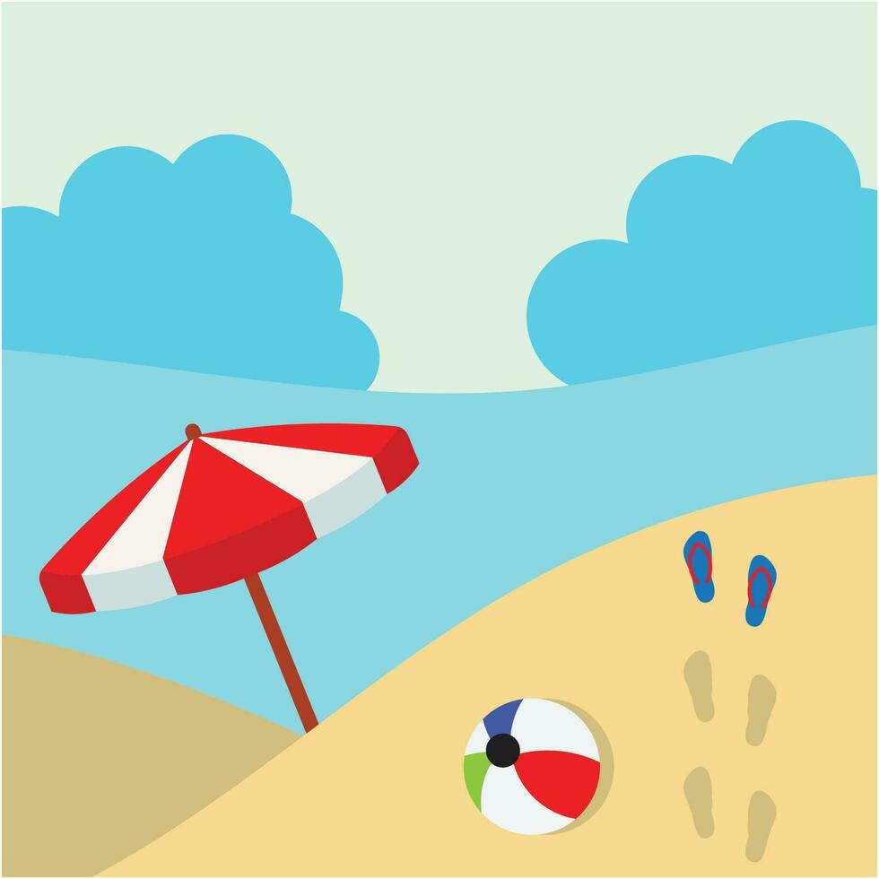 hello summer background vector and illustration