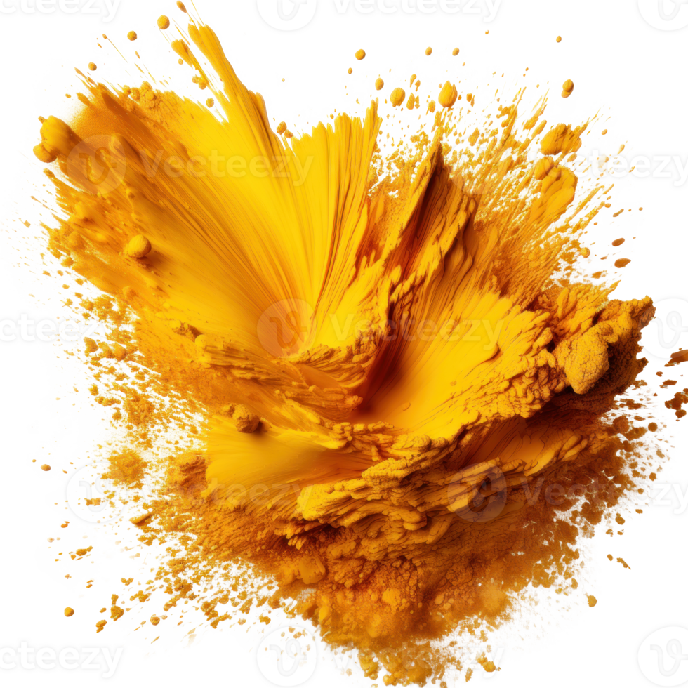 Gold yellow Holi paint splash isolated 27478811 PNG