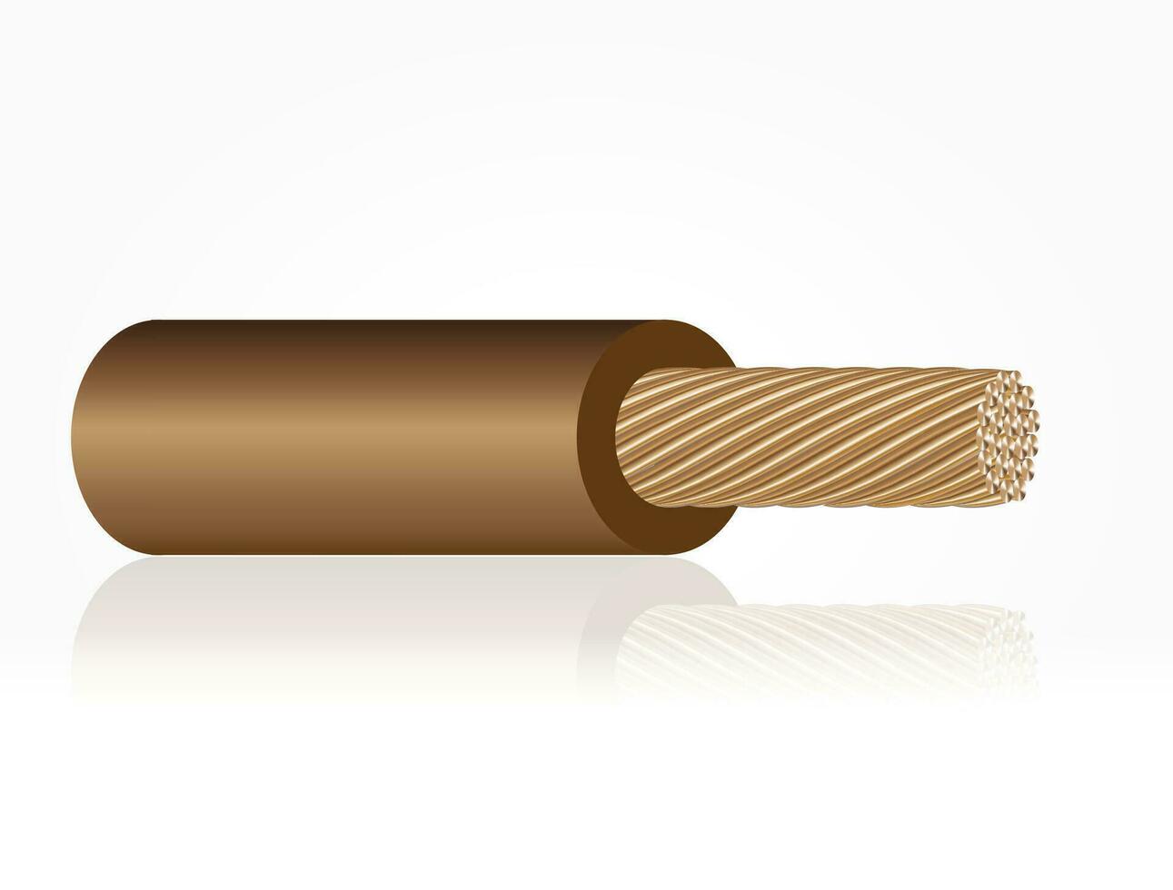 Closeup of electrical wire vector on a white background.