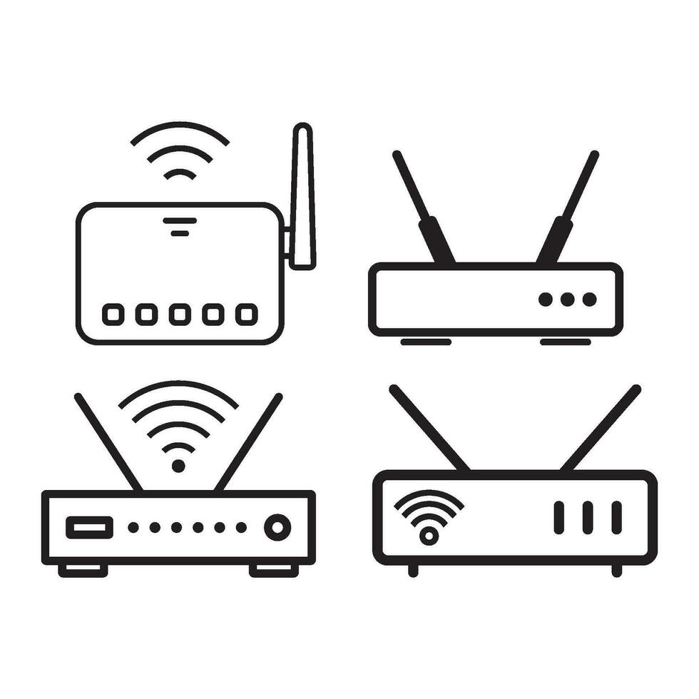 wifi router icon vector
