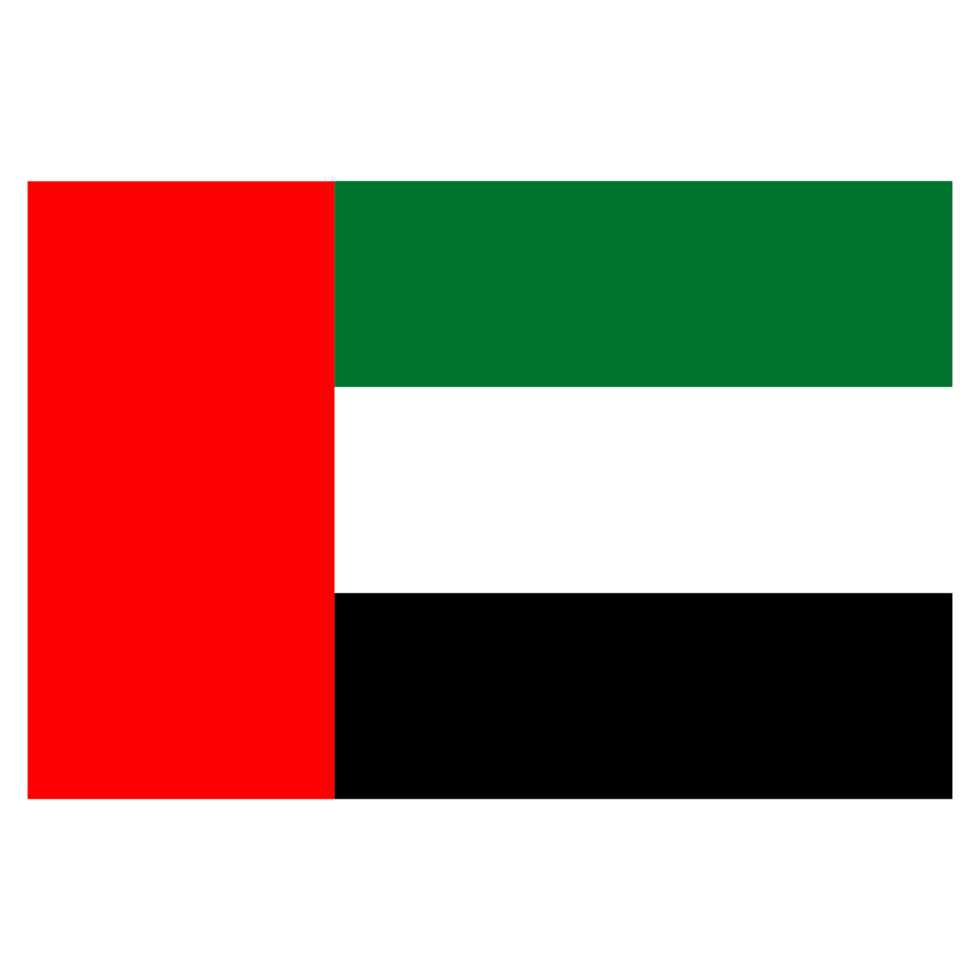UAE Flag isolated on a Transparent Background png