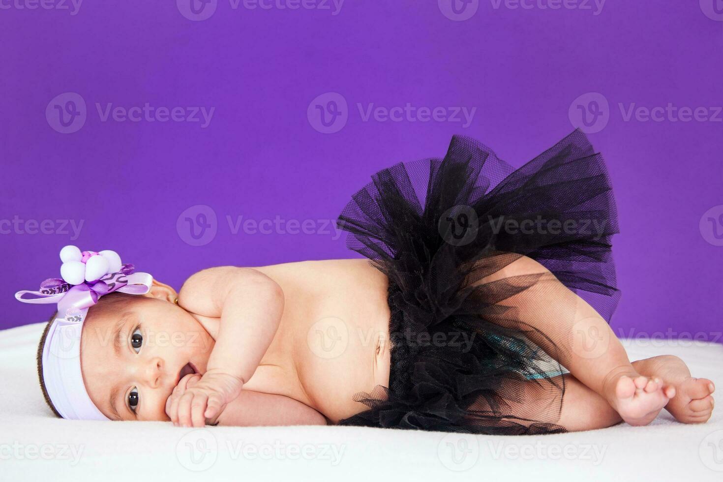 Portrait of a beautiful four months baby girl photo