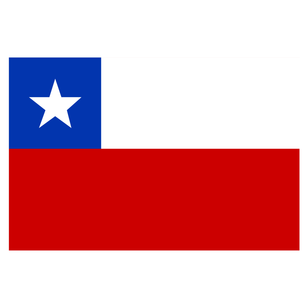 Chile Flag isolated on a Transparent Background png
