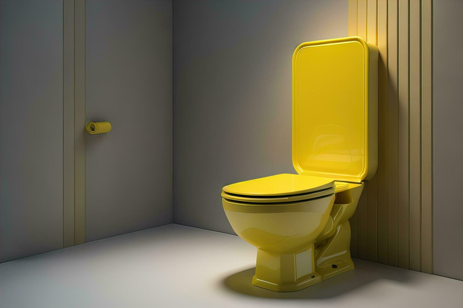 toilet bowl in modern bathroom. ai generative photo