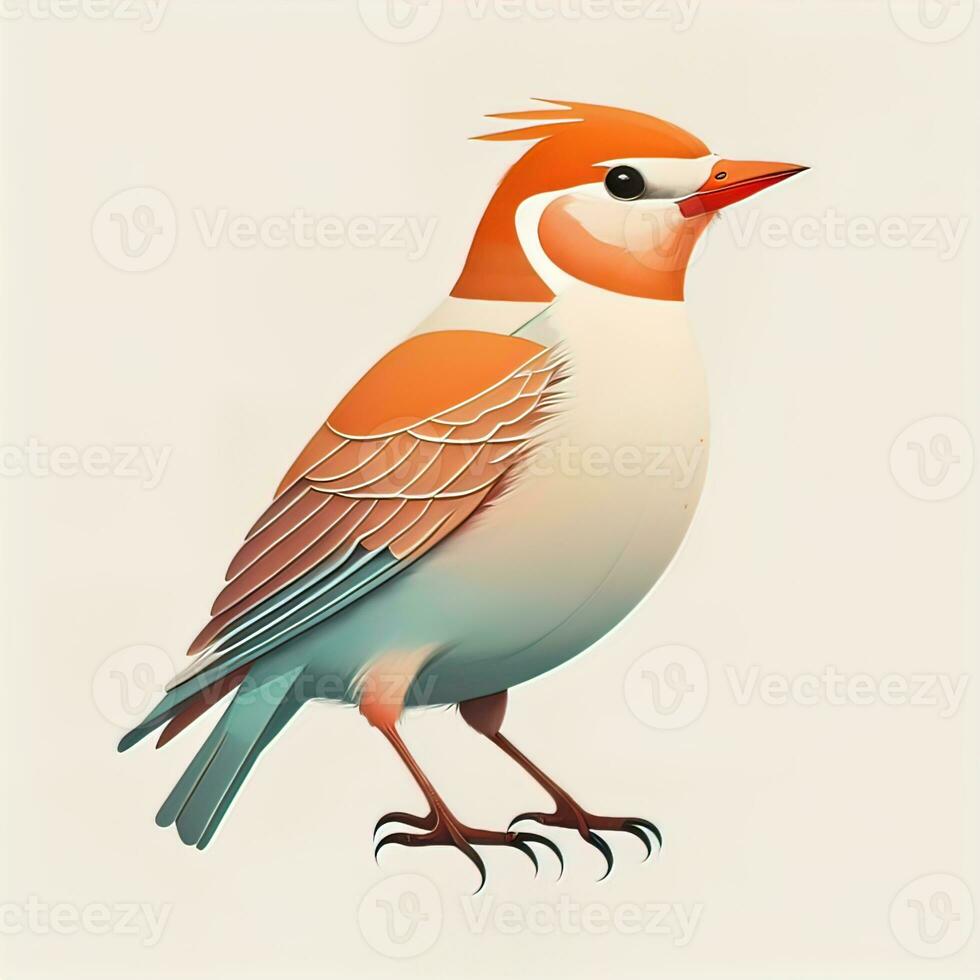 vector illustration of a bird. Vector illustration in cartoon style. ai generative photo
