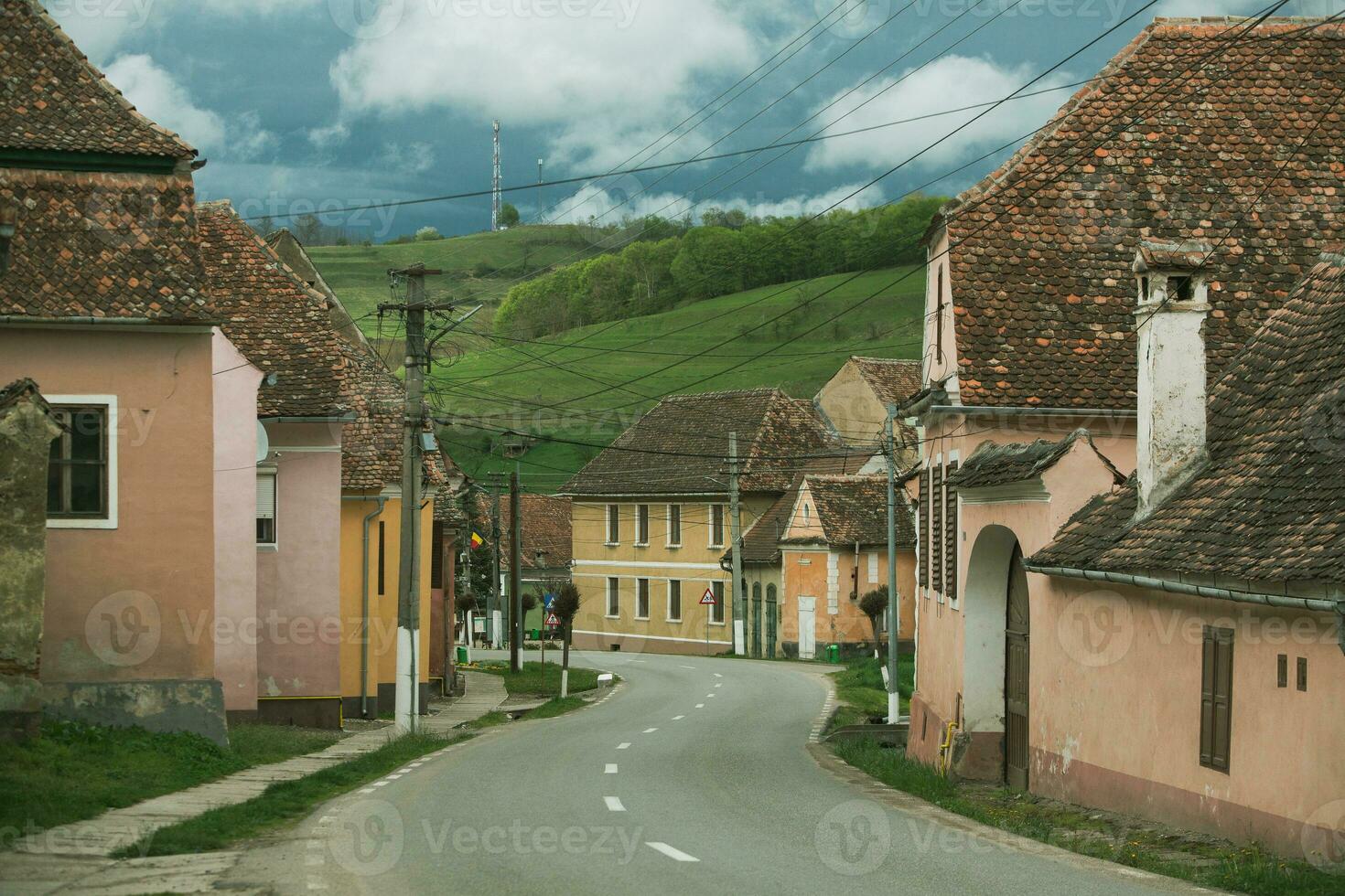 Biertan a very beautiful medieval village in Transylvania, Romania. A historical town in Romania that has preserved the Frankish and Gothic architectural style. Travel photo. photo