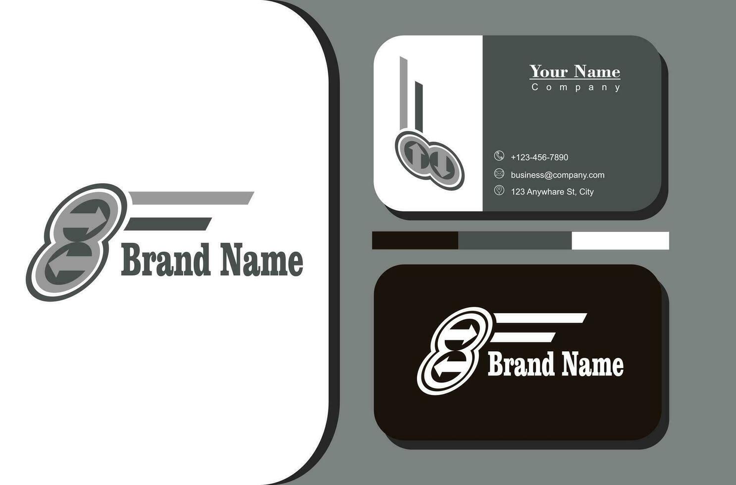 Number 8 business logo vector