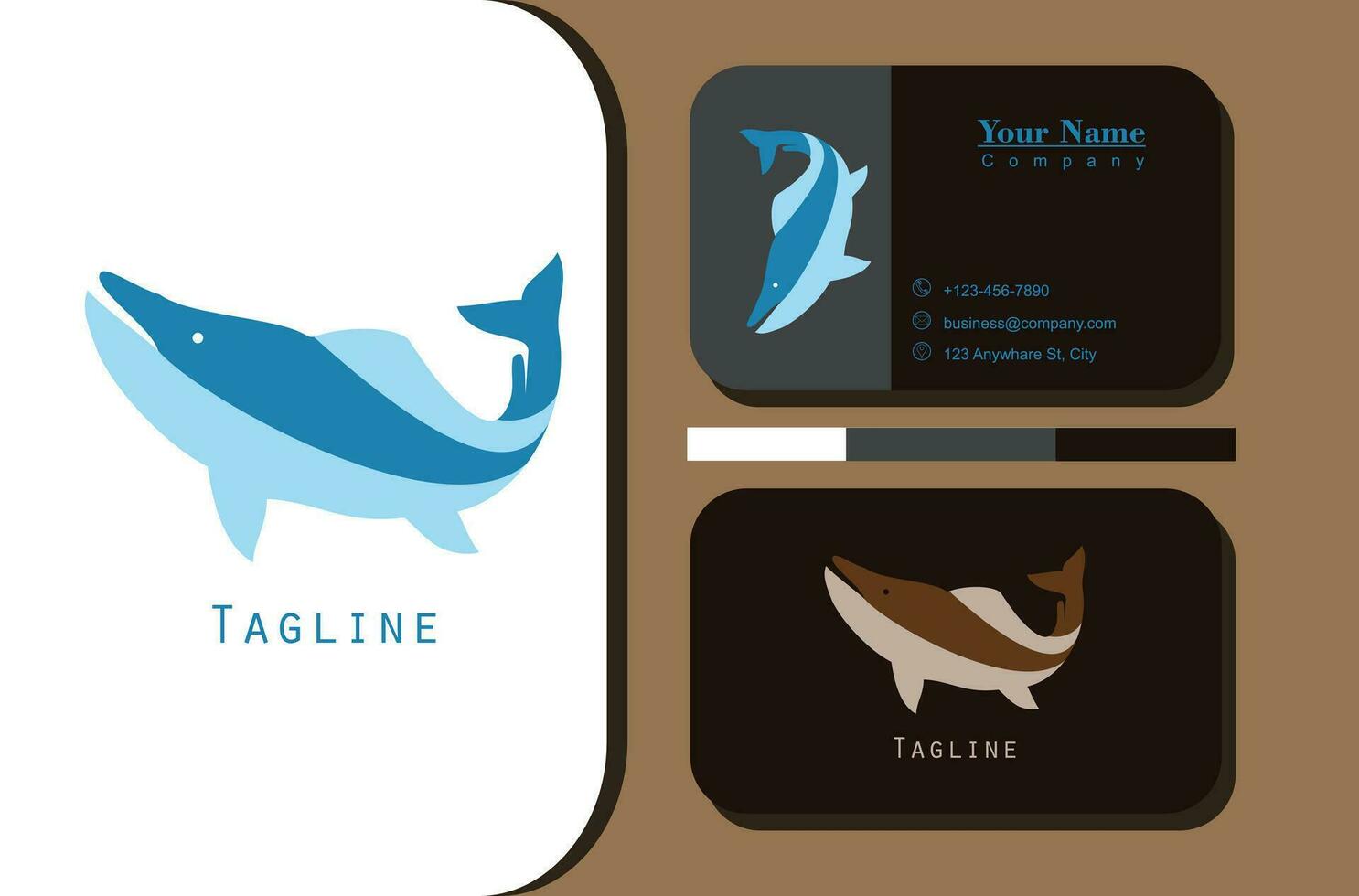 Whale animal logo vector