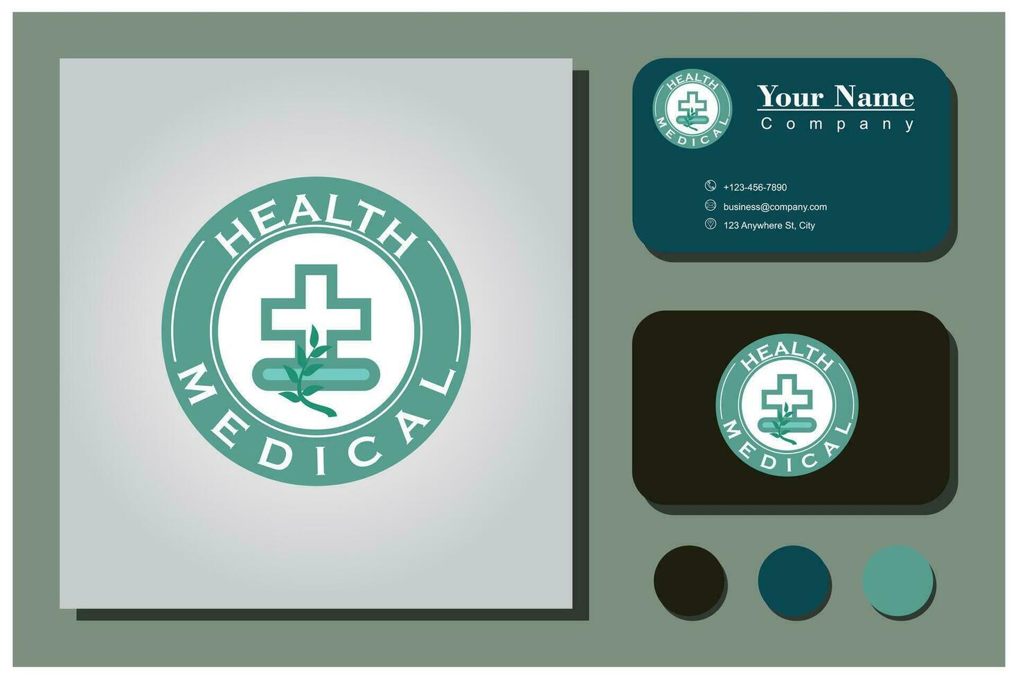 medical health logo design vector