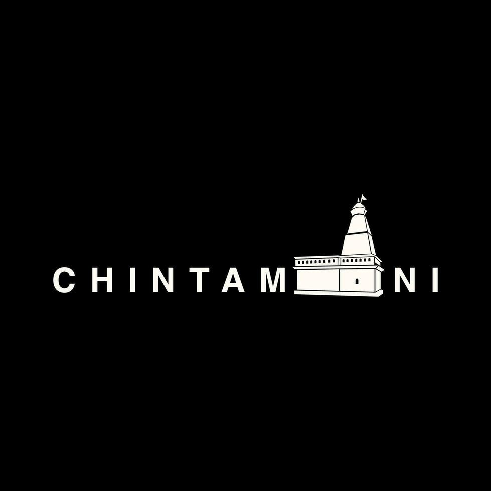 CHINTAMANI Ganapati temple vector typography . CHINTAMANI Ganesh typo