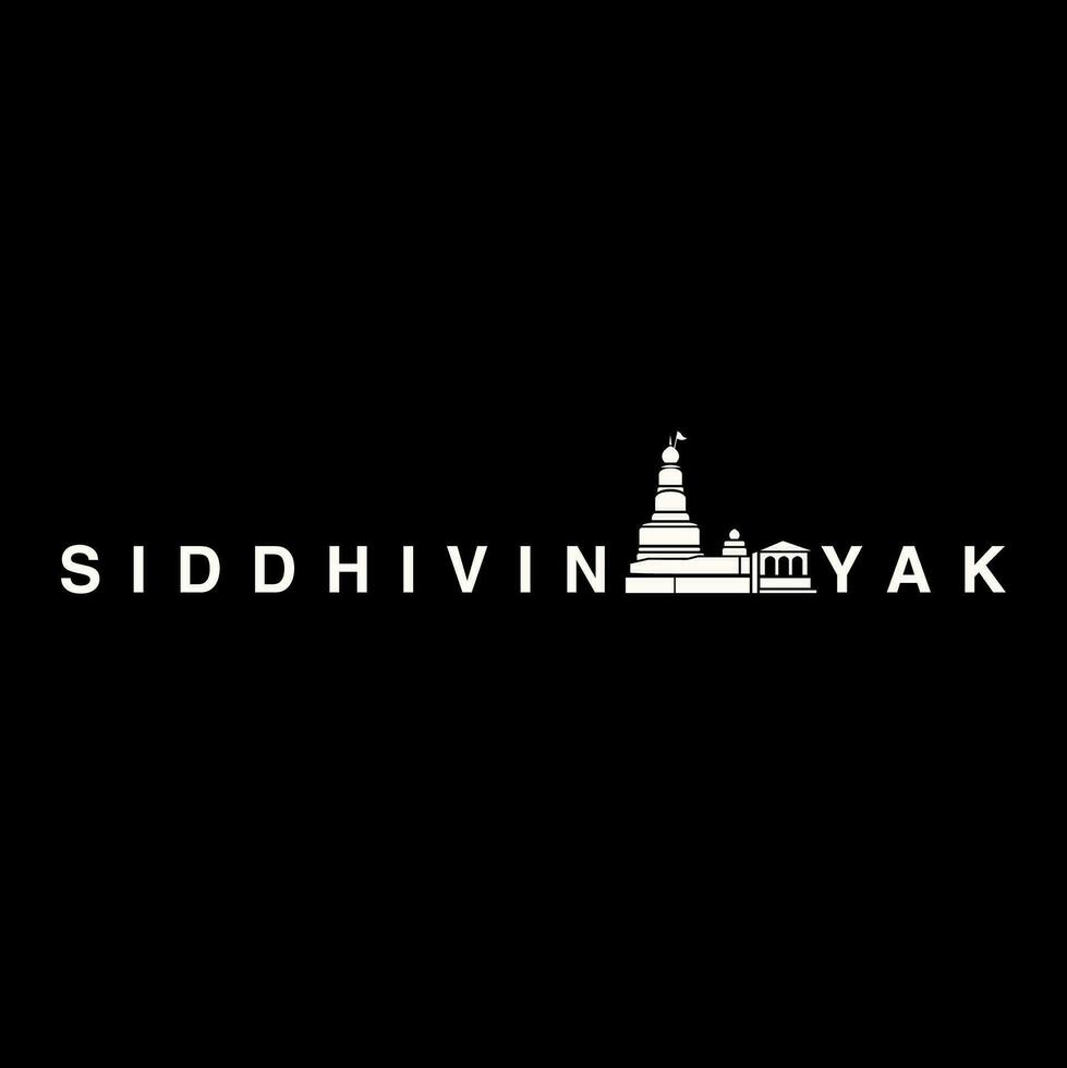 SIDDIVINAYAK Ganapati temple vector typography . SIDDIVINAYAK Ganesh typo