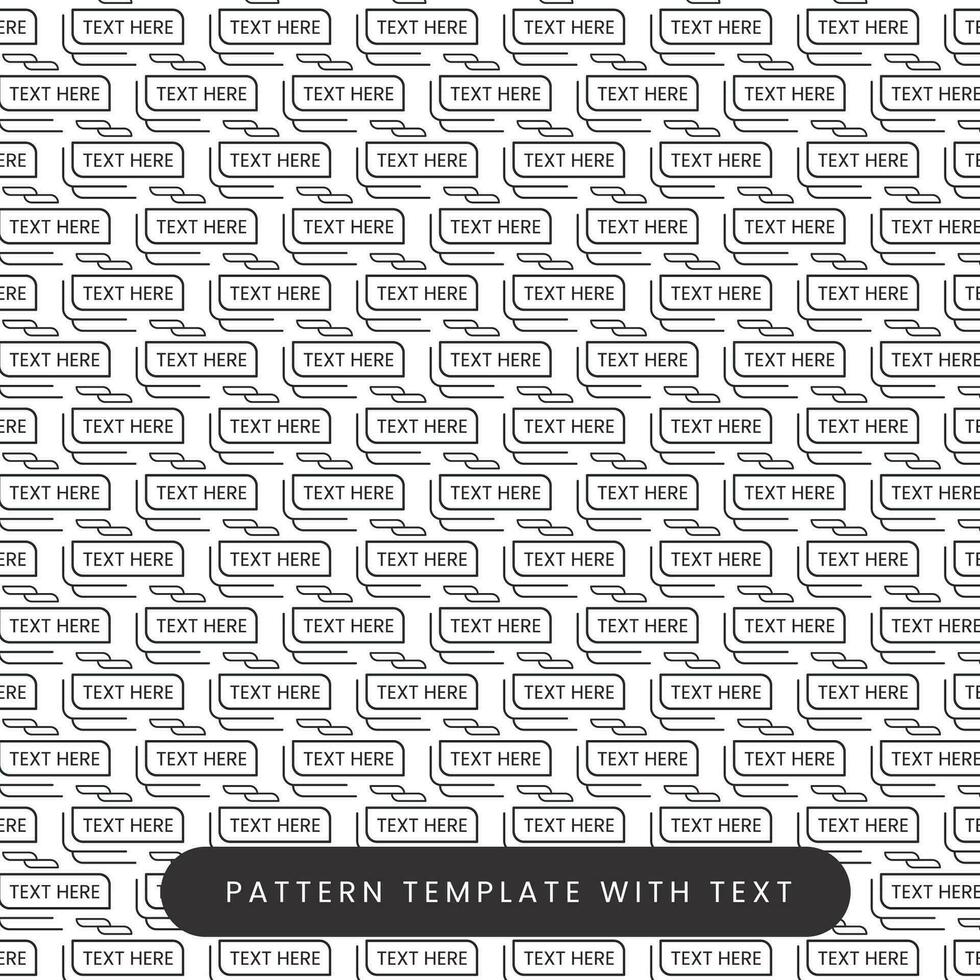Background pattern design with text vector