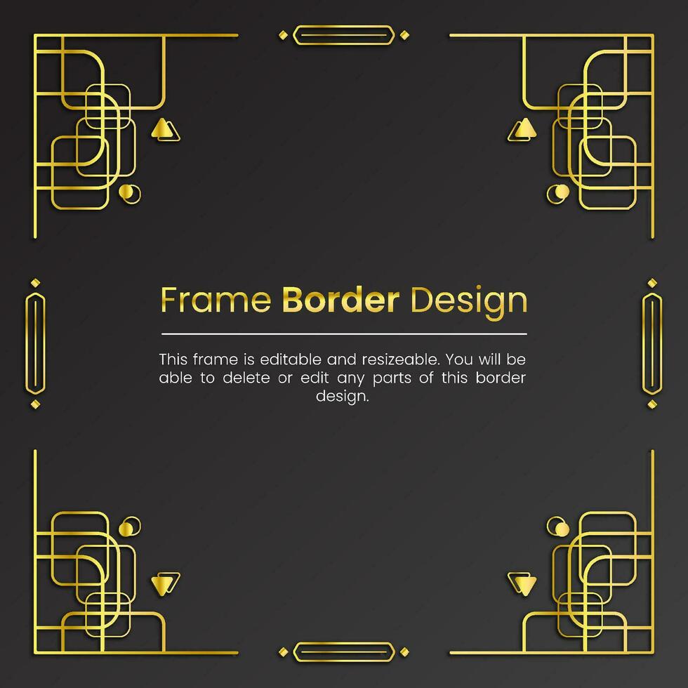Abstract frame border background with geometric shame vector