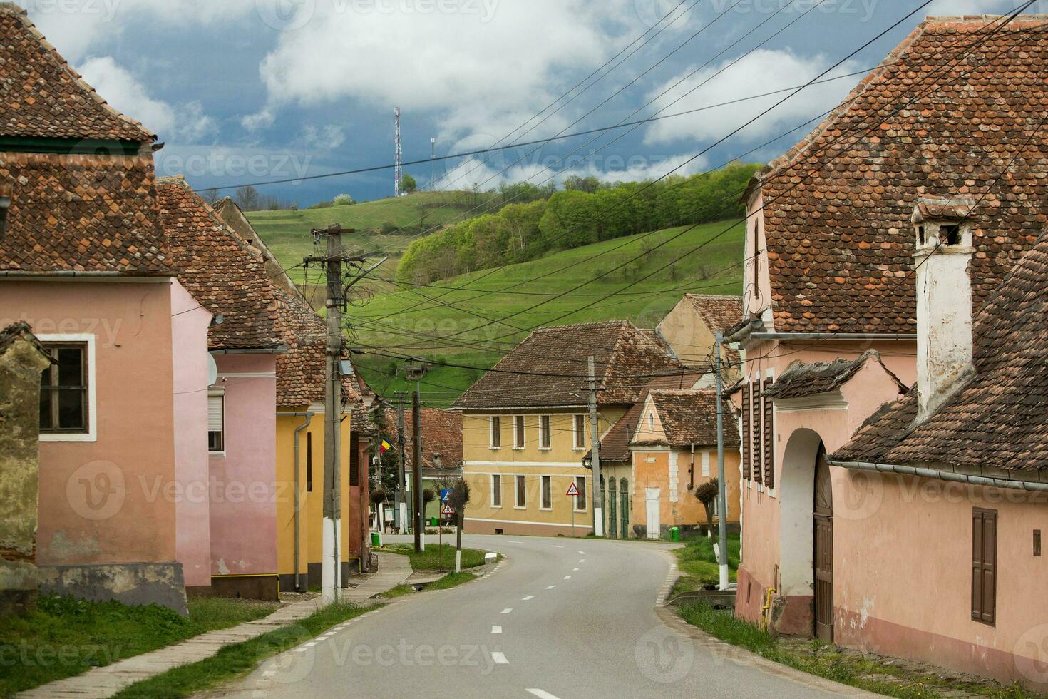 Biertan a very beautiful medieval village in Transylvania, Romania. A historical town in Romania that has preserved the Frankish and Gothic architectural style. Travel photo. photo