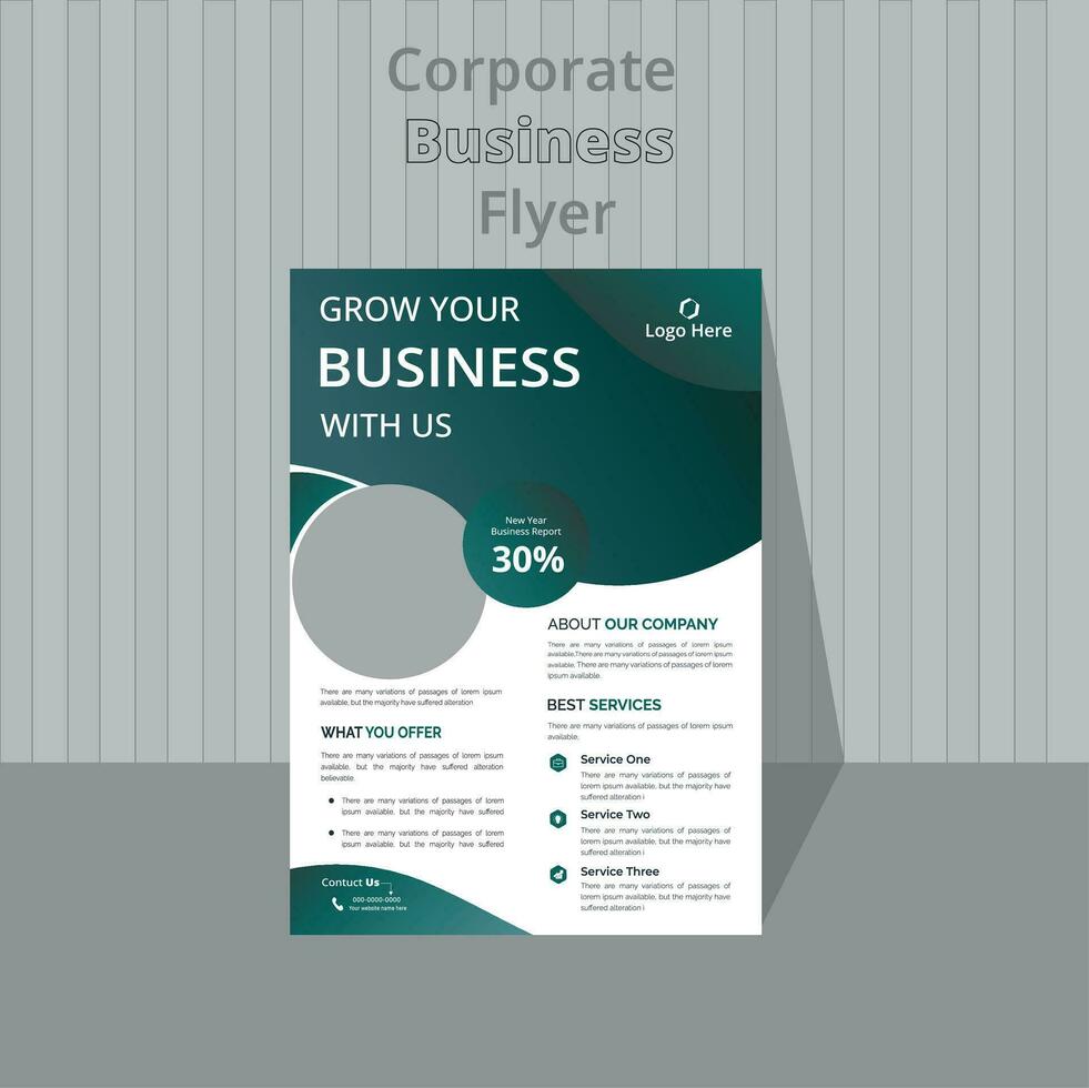 Creative corporate business brochure flyer design vector
