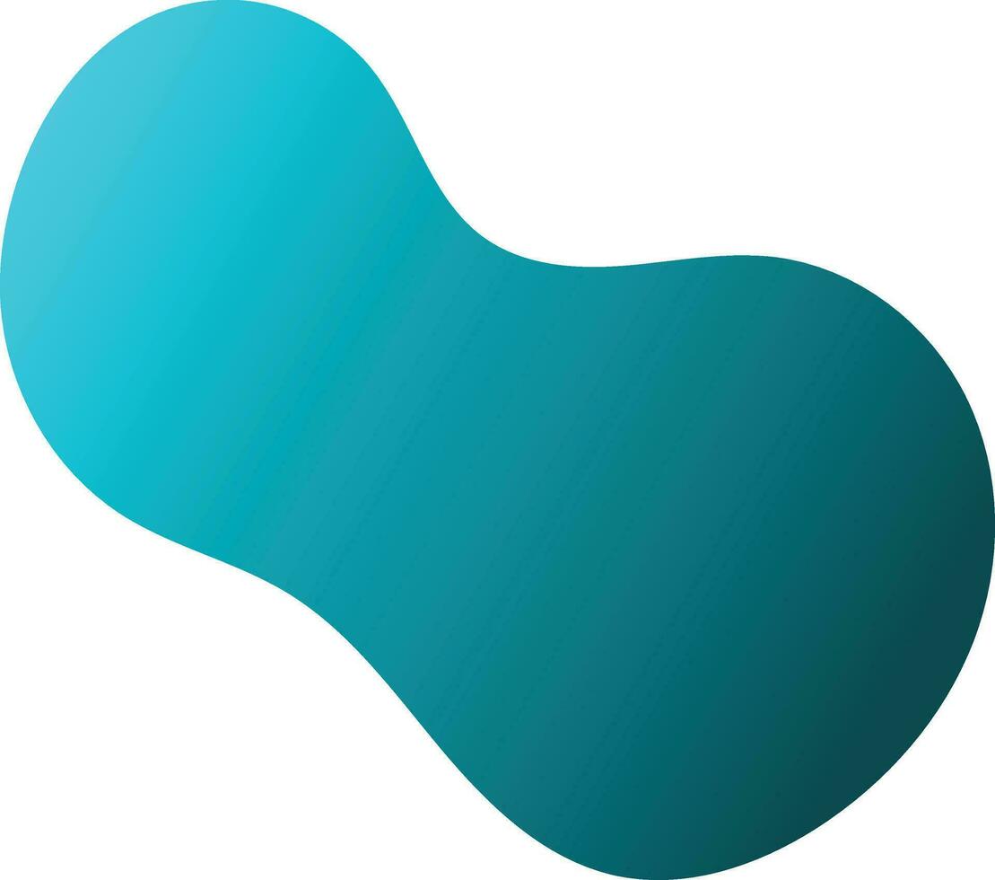 Shiny blob with soft blue dynamic gradient vector