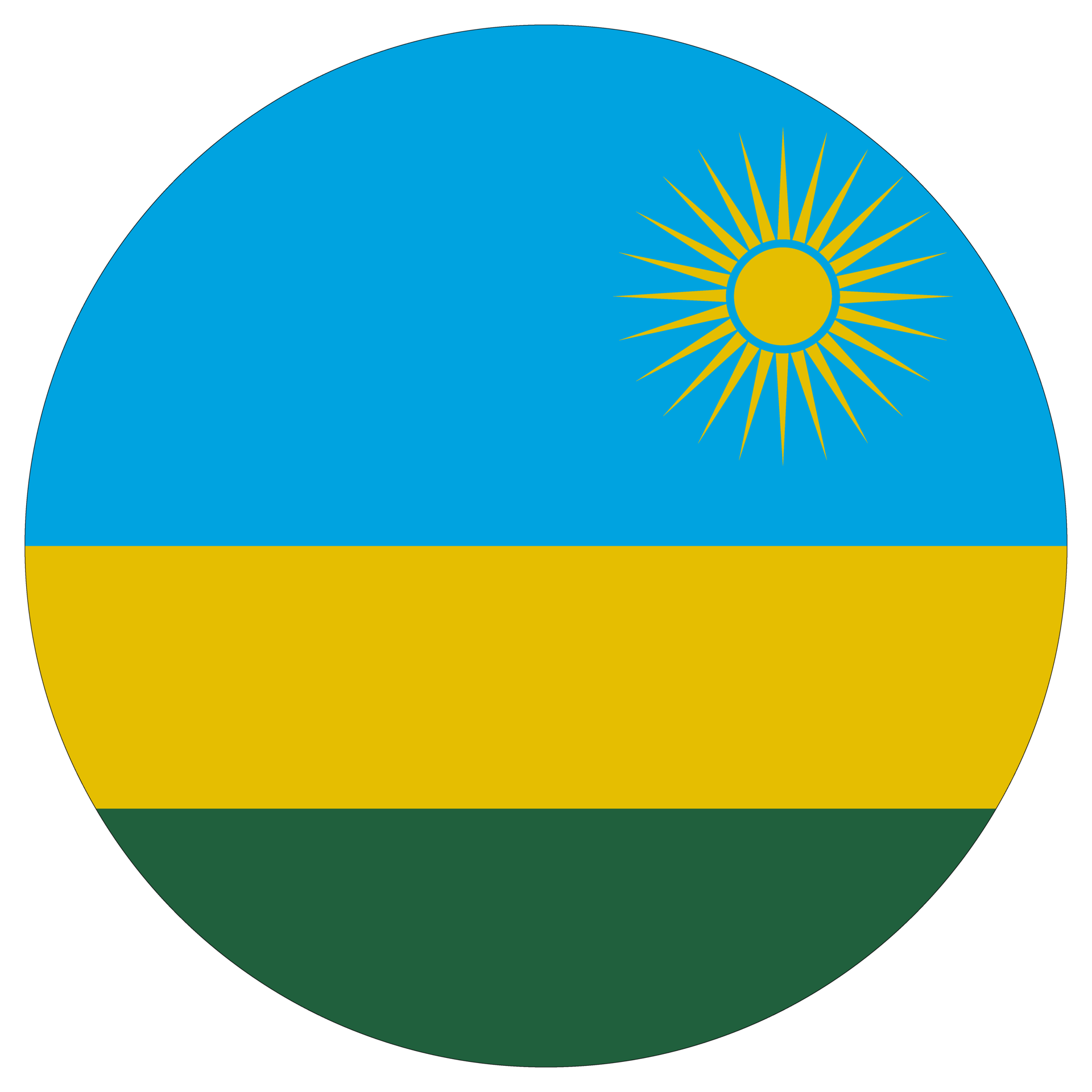Rwanda flag circle shape. Flag of Rwanda round shape 27480928 PNG