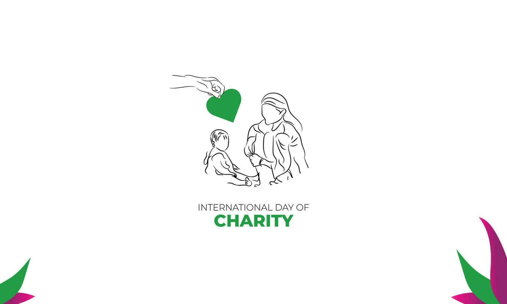 International Day of Charity Logo Vector Illustration