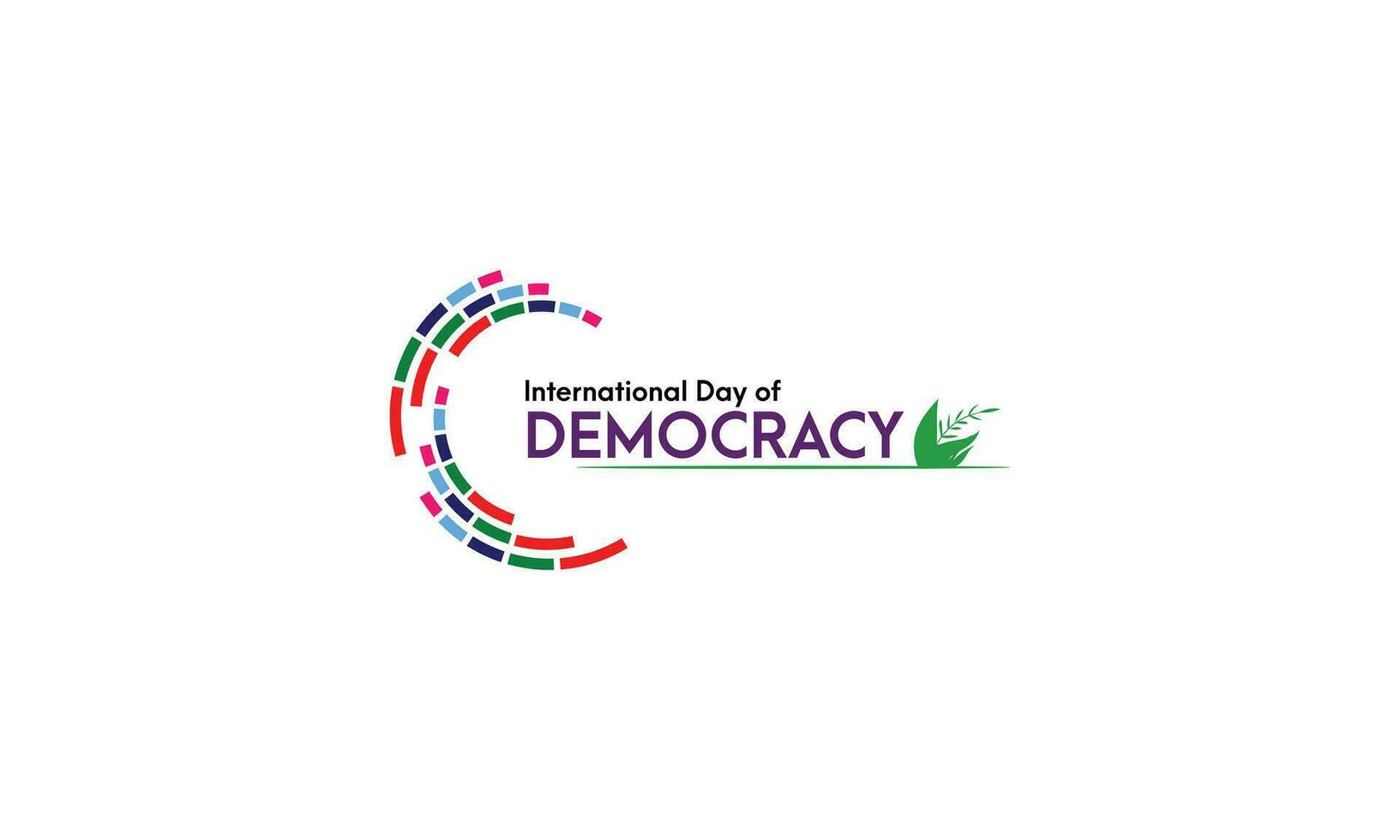 internacional día de democracia logo diseño vector