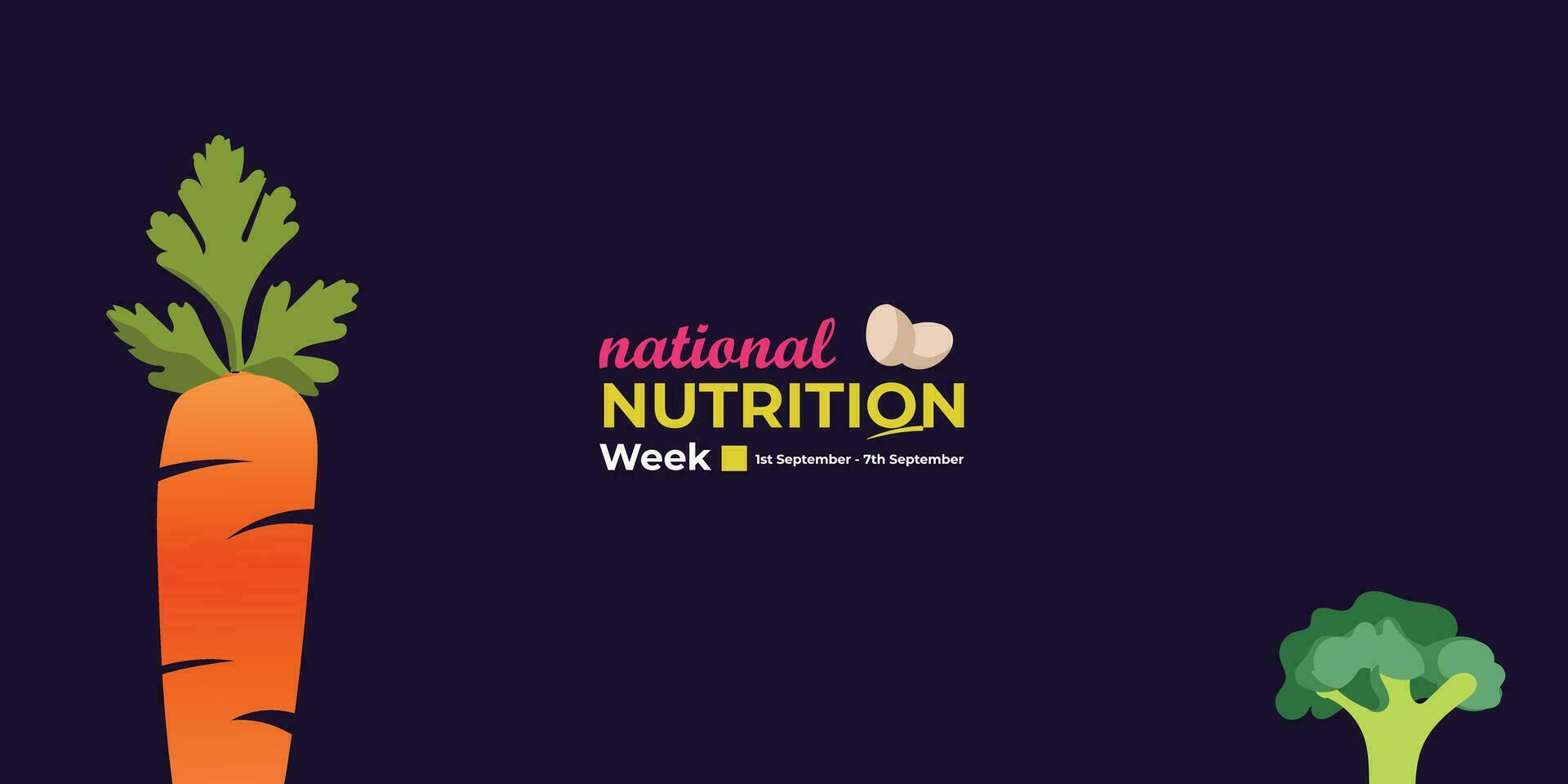 National Nutrition Week poster design vector