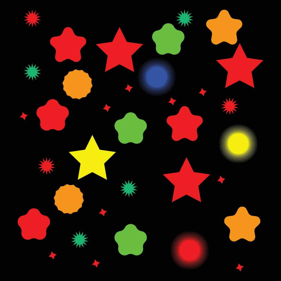 Colorful Star Vector Shape Artwork
