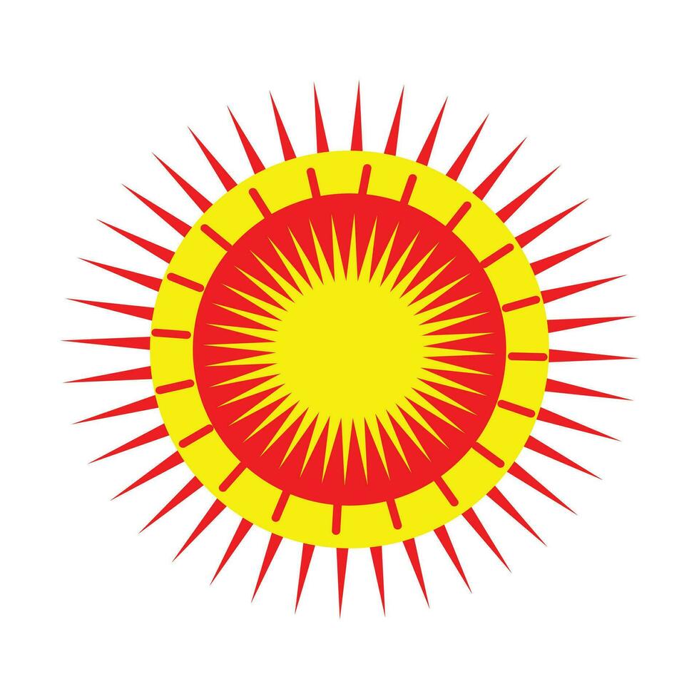 Red And Yellow Colorful Sun Logo Vector