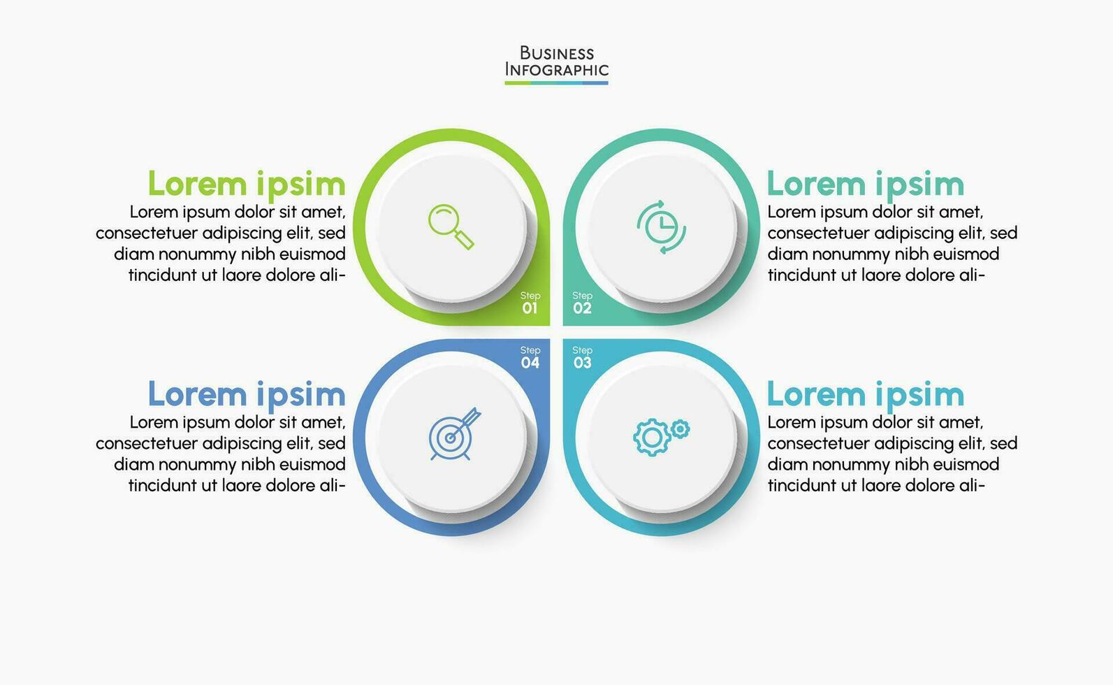 Presentation business infographic template vector