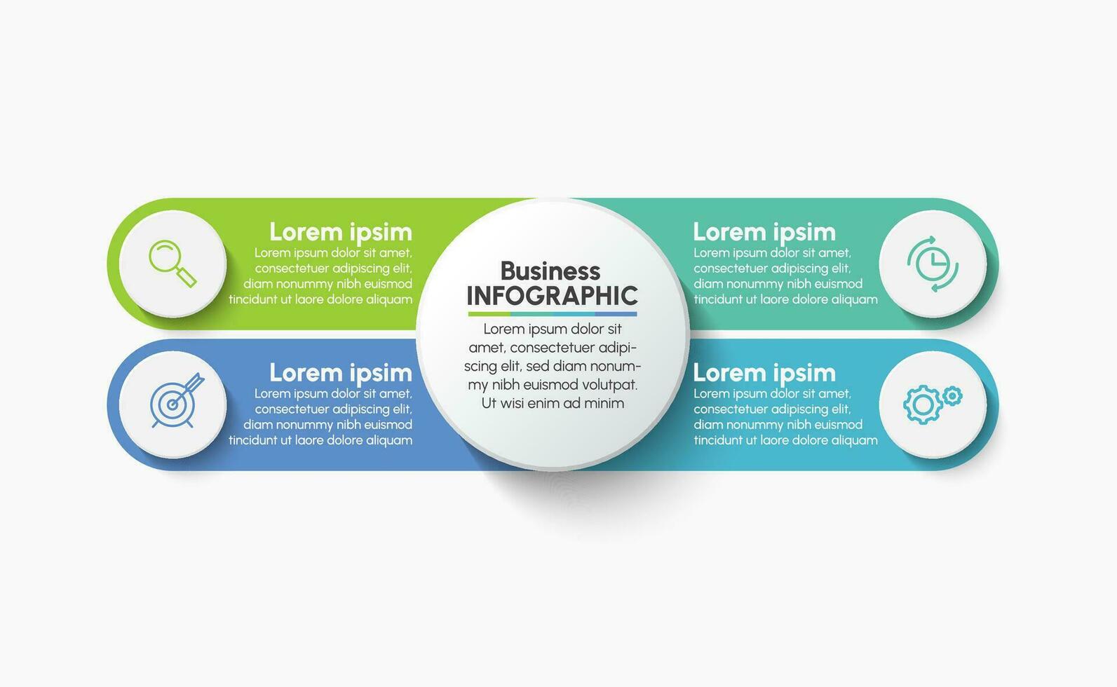 Presentation business infographic template vector