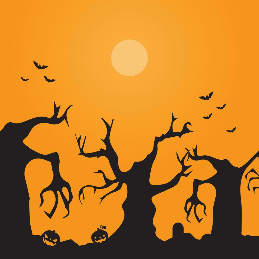 Background vector design with halloween theme