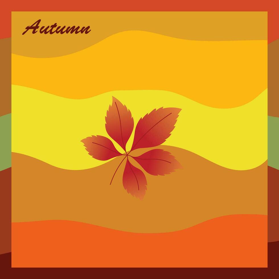 Background vector design with autumn theme