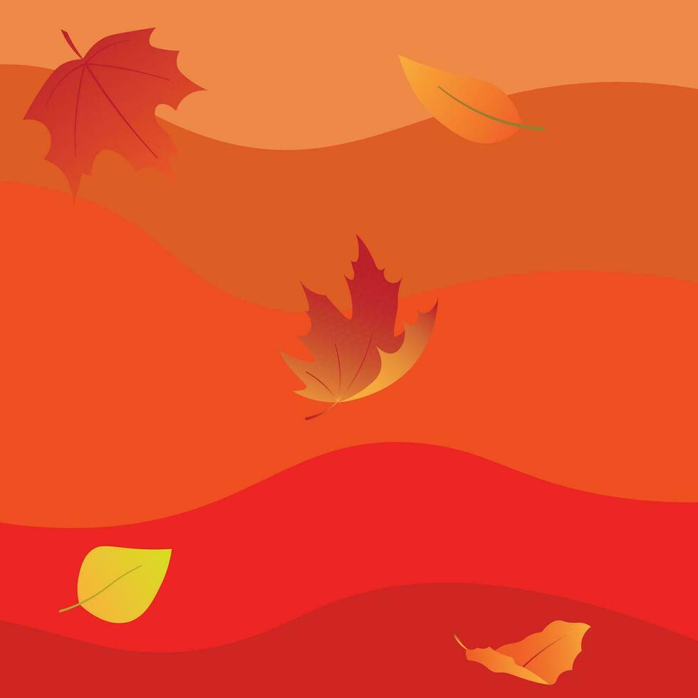 Background vector design with autumn theme