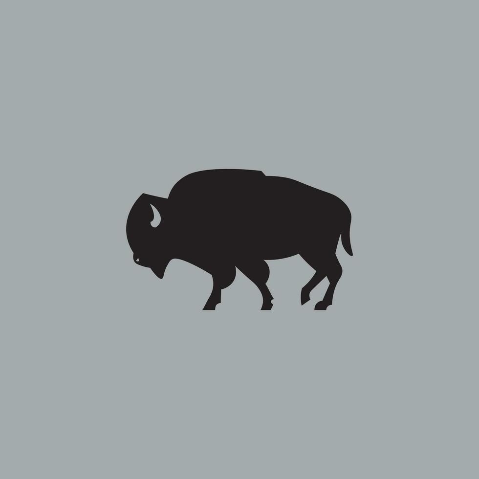 bison vector logo illustration
