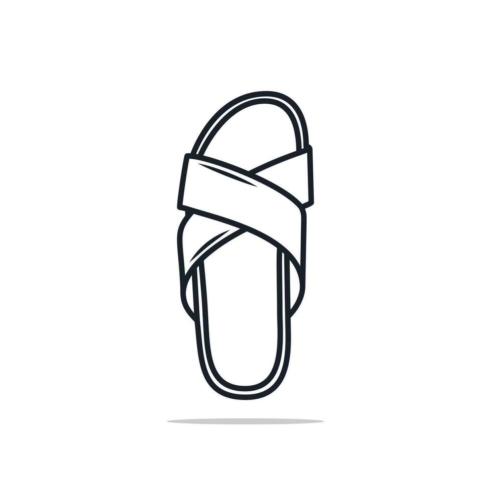 de los hombres sandalia y chanclas Zapatos vector ilustración diseño.