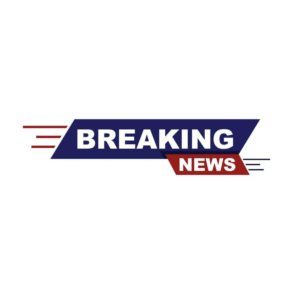 Breaking news tv banners on white background vector