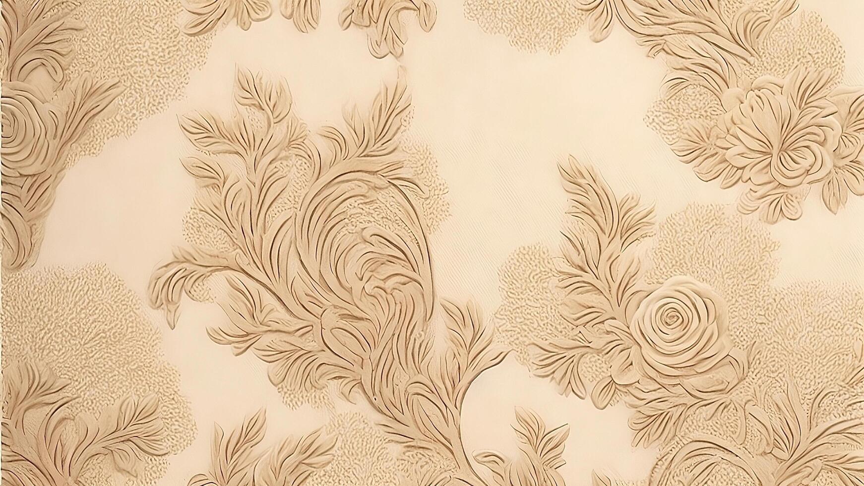 Fabric Texture Background Vintage Beige AI Generative photo