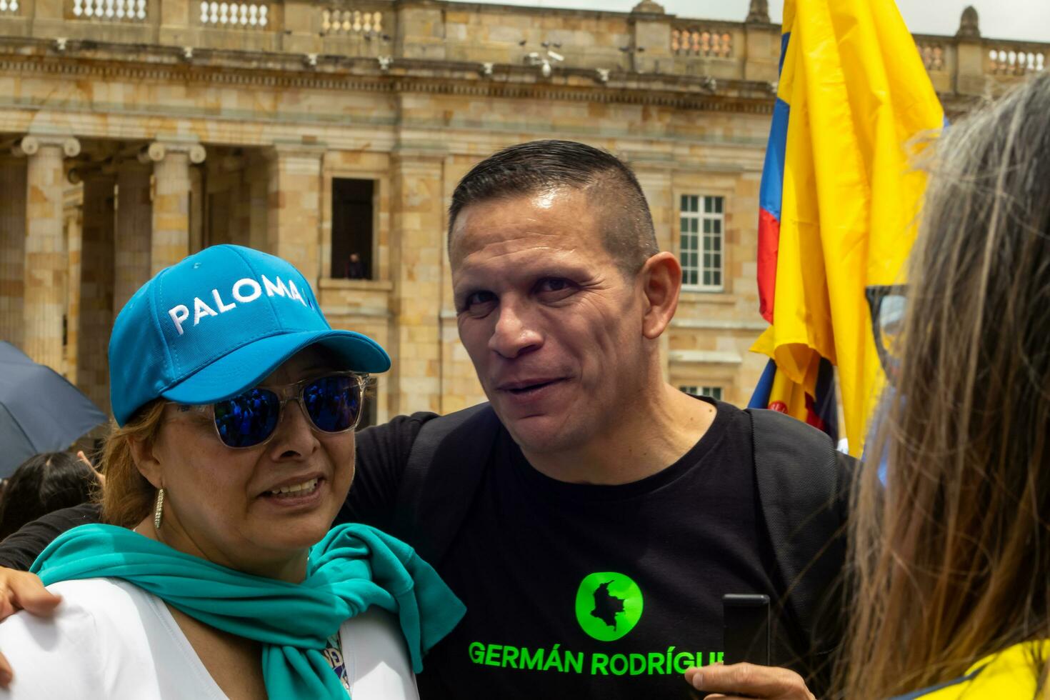 Bogota, Colombia, 16 August 2023. March asking for Gustavo Petro impeachment. Peaceful protest march in Bogota Colombia against the government of Gustavo Petro called La Marcha de la Mayoria. photo