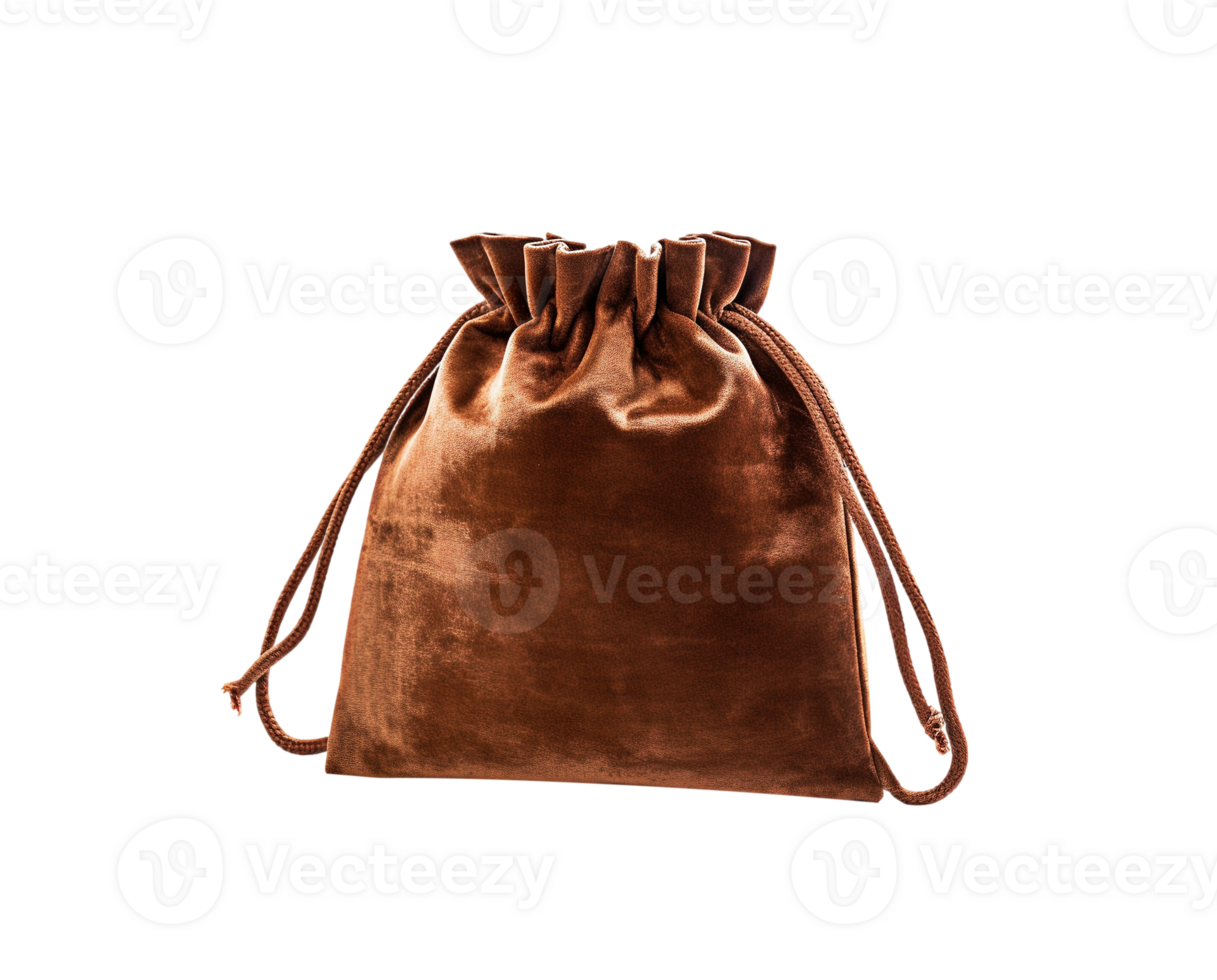 Brown bag isolated on transparent background, created with generative AI png