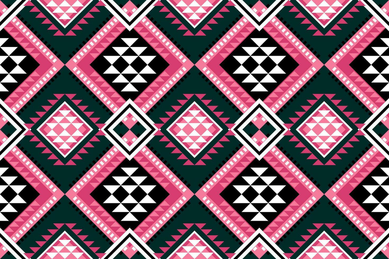 Geometric ethnic oriental seamless pattern traditional Design for fabric,carpet,clothing,background,wallpaper,wrapping,Vector illustration.aztec embroidery style. vector