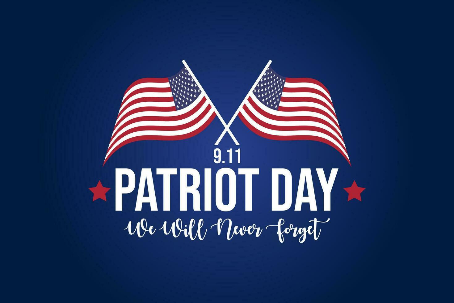 Patriot Day vector illustration. Patriot Day celebrations. The design concept for the background with the American flag.