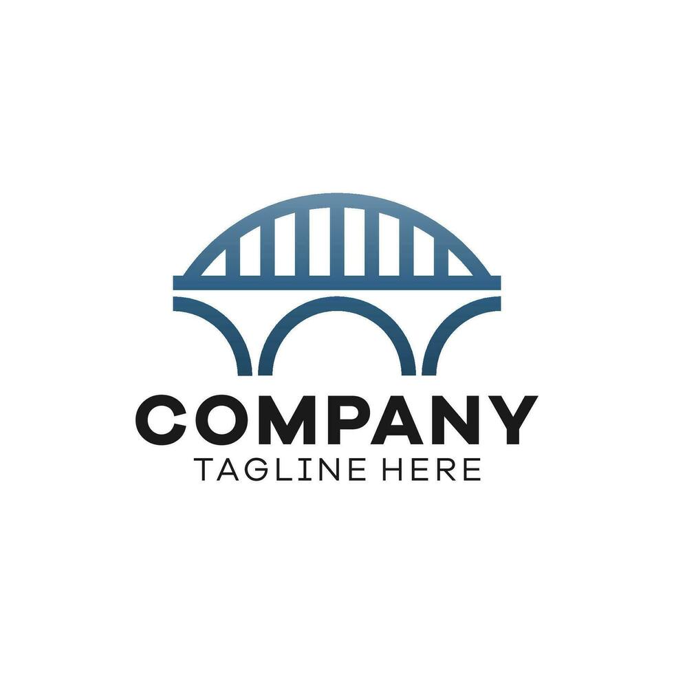 Bridge logo. Modern logo with bridge shape. Vector Illustration.