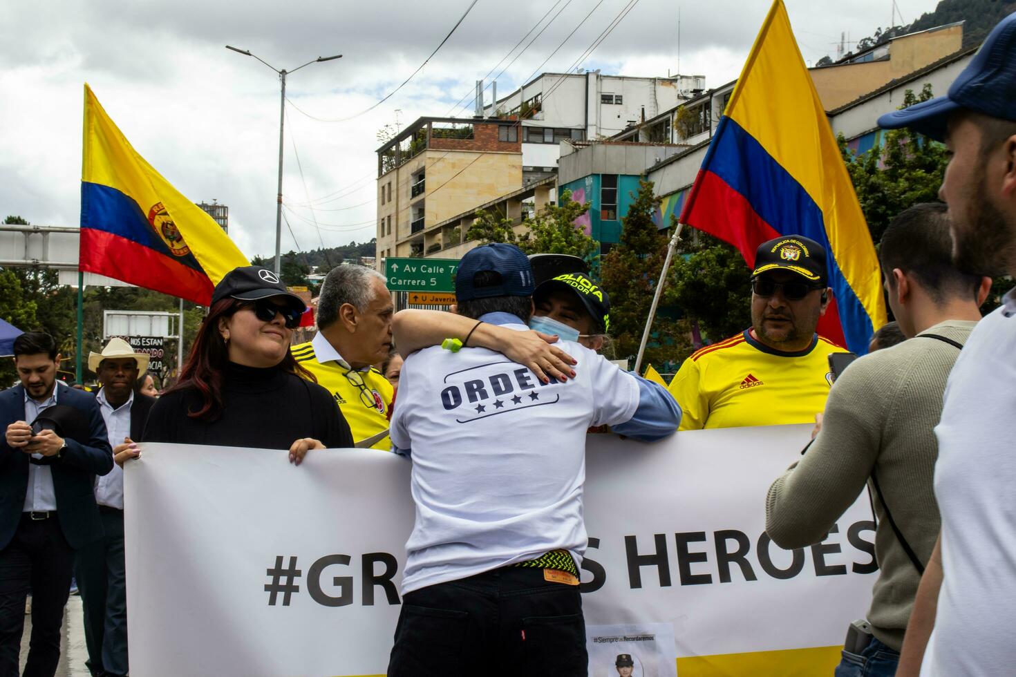 Bogota, Colombia, 16 August 2023. General Jorge Luis Vargas at the march asking for Gustavo Petro impeachment. Peaceful protest. La Marcha de la Mayoria. photo