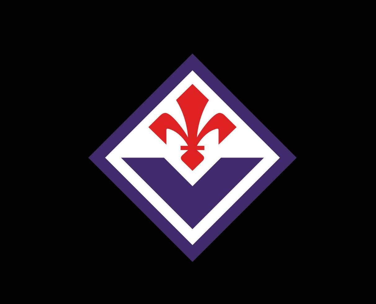 Fiorentina Club Symbol Logo Serie A Football Calcio Italy Abstract Design Vector Illustration With Black Background
