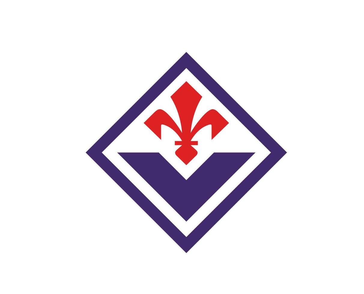 Fiorentina Club Symbol Logo Serie A Football Calcio Italy Abstract Design Vector Illustration