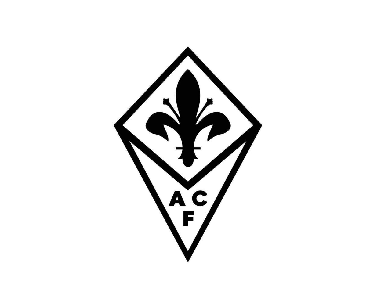 fiorentina club logo símbolo negro serie un fútbol americano calcio Italia resumen diseño vector ilustración