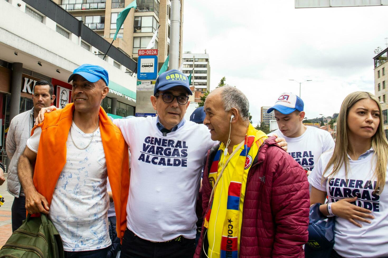 Bogota, Colombia, 16 August 2023. General Jorge Luis Vargas at the march asking for Gustavo Petro impeachment. Peaceful protest. La Marcha de la Mayoria. photo